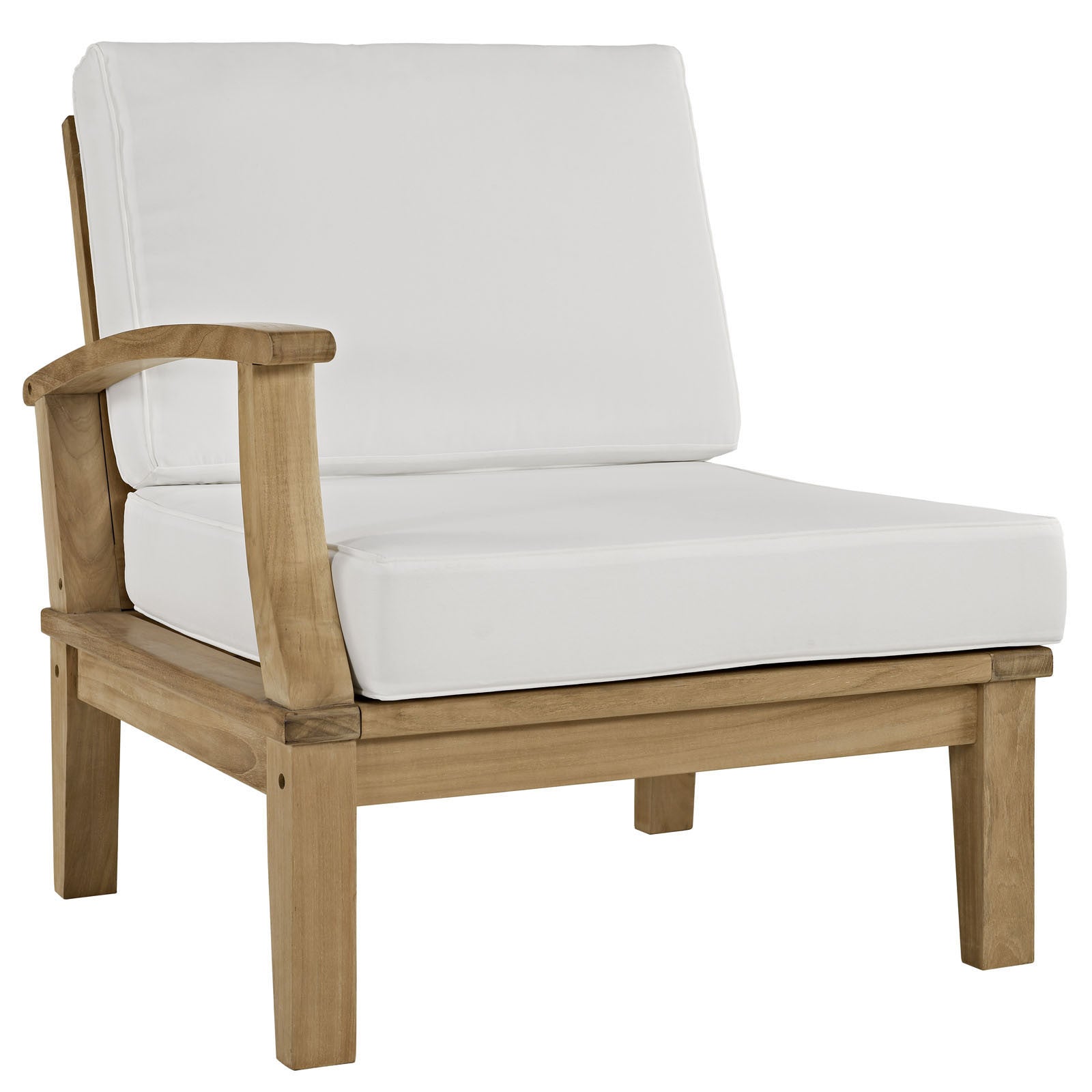 Marine Outdoor Patio Teak Right-Arm Chair - living-essentials