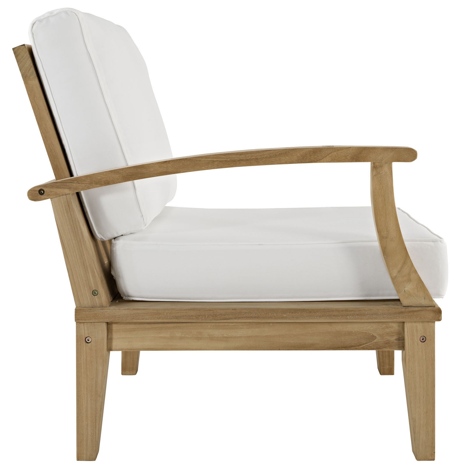 Marine Outdoor Patio Teak Right-Arm Chair - living-essentials