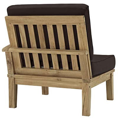 Marina Outdoor Patio Teak Left-Arm Sofa - living-essentials