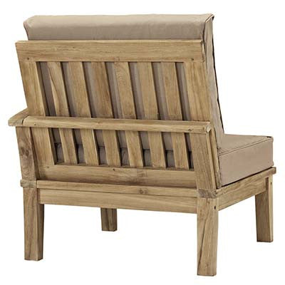 Marina Outdoor Patio Teak Left-Arm Sofa - living-essentials