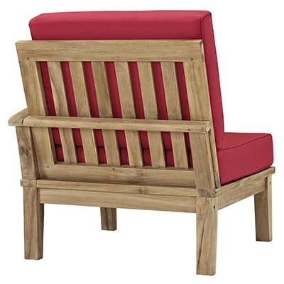 Marina Outdoor Patio Teak Left-Arm Sofa - living-essentials