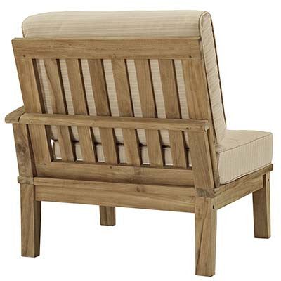 Marina Outdoor Patio Teak Left-Arm Sofa - living-essentials