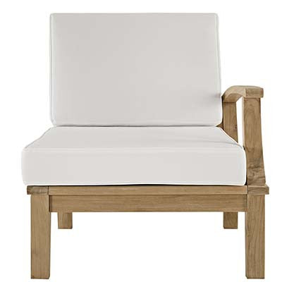 Marina Outdoor Patio Teak Left-Arm Sofa - living-essentials