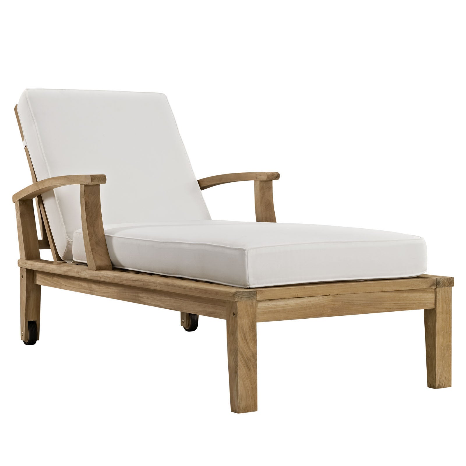 Marine Outdoor Patio Teak Chaise - living-essentials