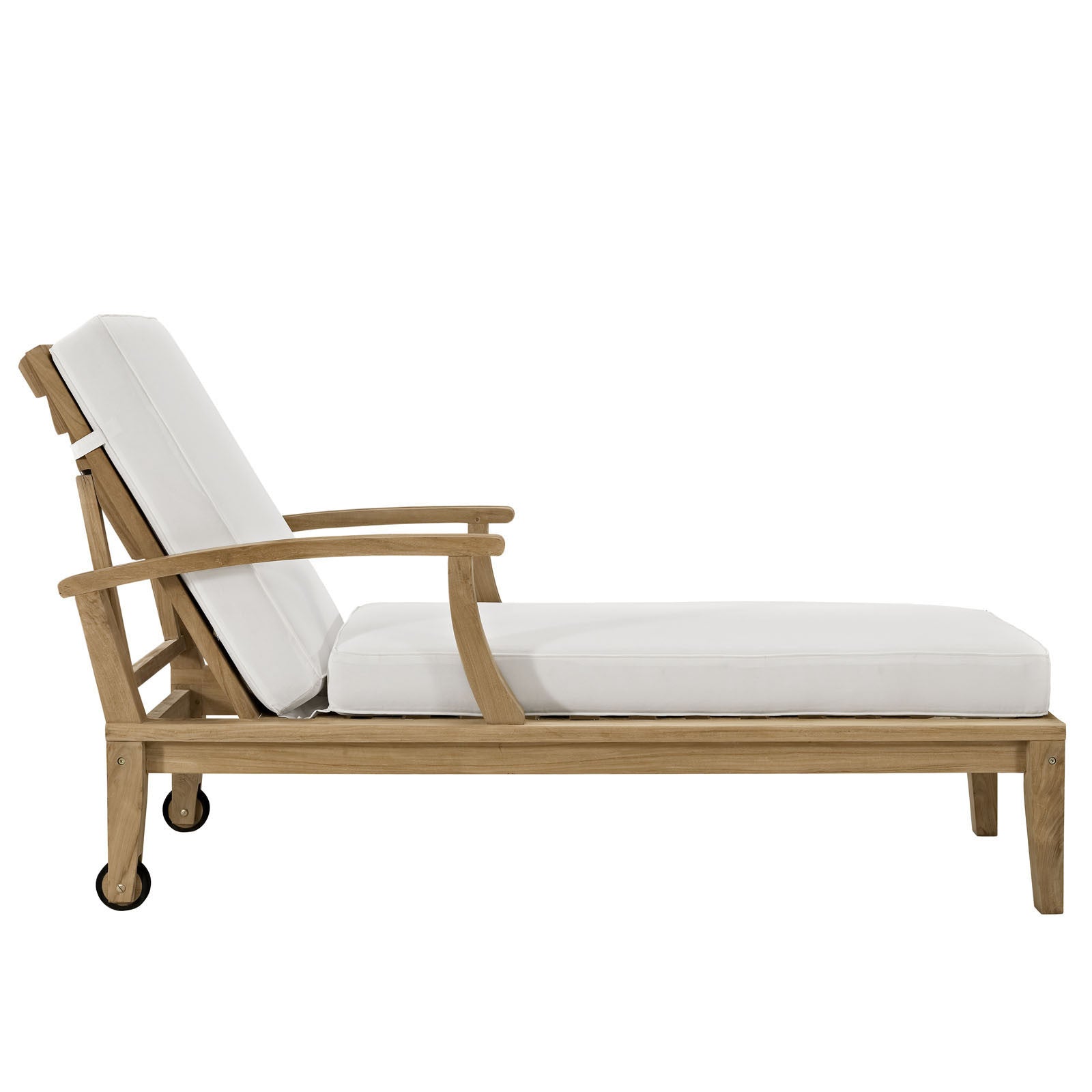 Marine Outdoor Patio Teak Chaise - living-essentials