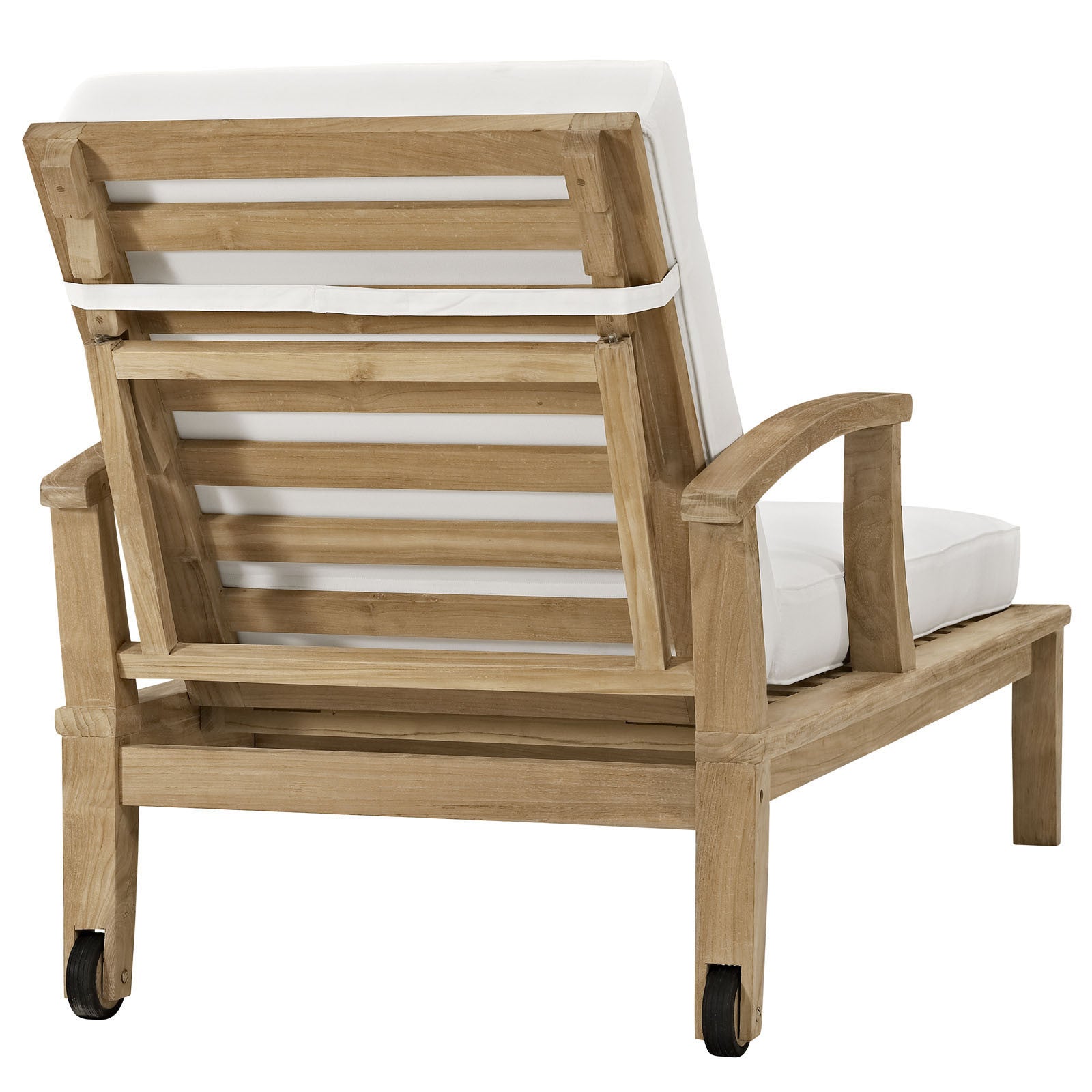 Marine Outdoor Patio Teak Chaise - living-essentials