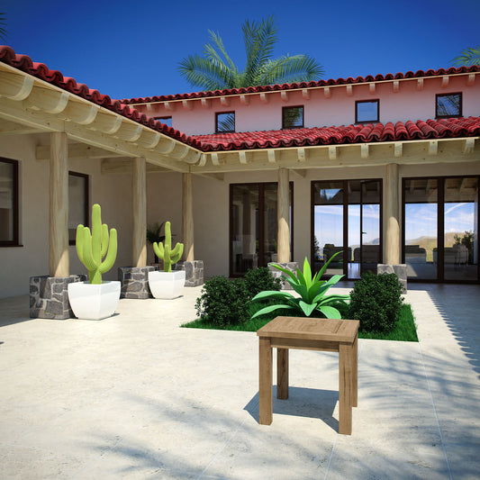 Marine Outdoor Patio Teak Side Table - living-essentials