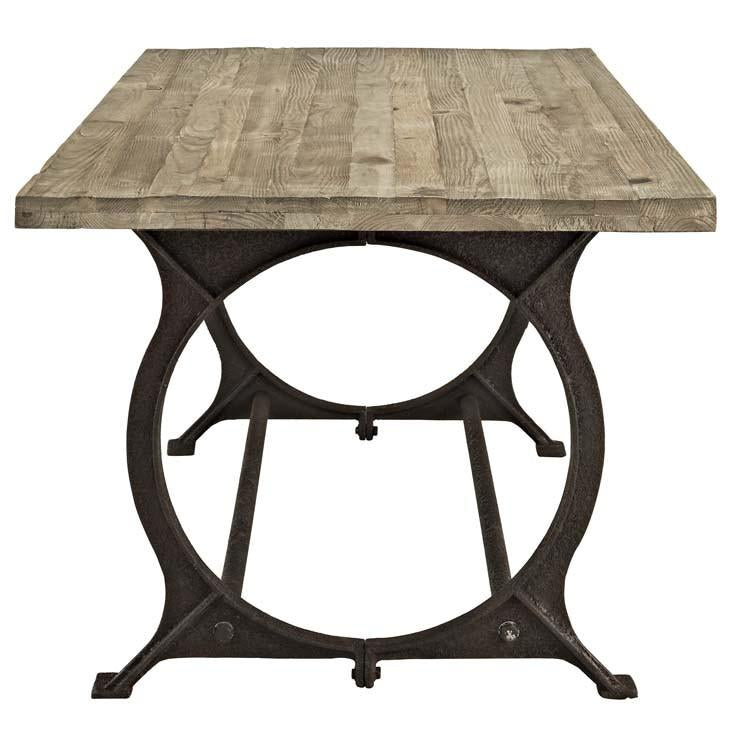 Diffuse Wood Top Cast Iron Dining Table - living-essentials
