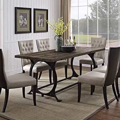 Rodriguel Wood Top Dining Table - living-essentials