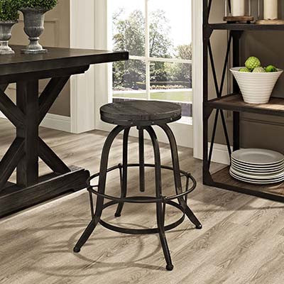 Norhad Wood Top Bar Stool - living-essentials