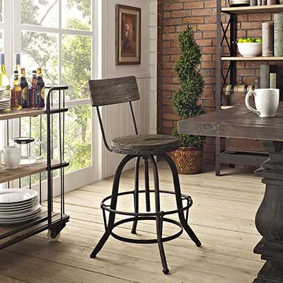 Hampions Wood Bar Stool - living-essentials
