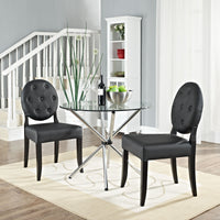 Stud Black Dining Side Chair Set of 2 - living-essentials