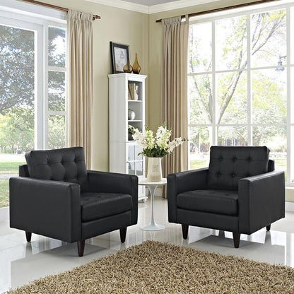 Queen Armchair Leather Set Of 2 - living-essentials