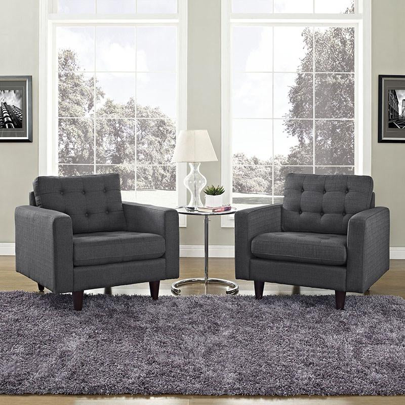 Queen Armchair Upholstered Set Of 2 - living-essentials