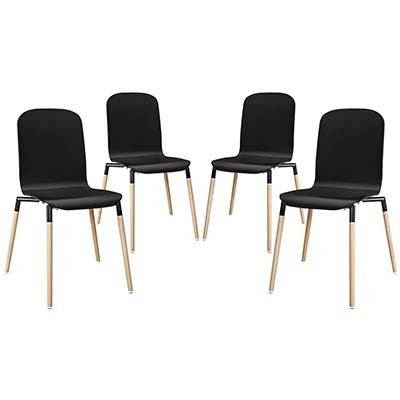 Bundle Wood Dining Chairs Set Of 4 - living-essentials