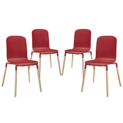 Bundle Wood Dining Chairs Set Of 4 - living-essentials