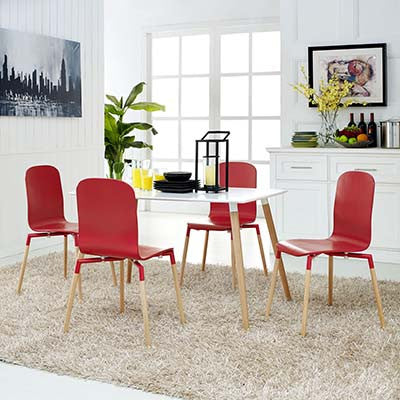Bundle Wood Dining Chairs Set Of 4 - living-essentials