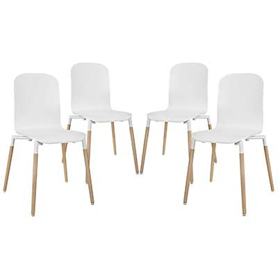Bundle Wood Dining Chairs Set Of 4 - living-essentials