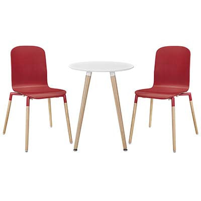 Bundle Wood Dining Chairs And Table Set Of 3 - living-essentials