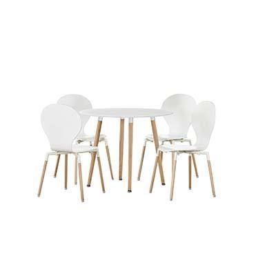 Aisle Dining Chairs And Circular Table Set Of 5 - living-essentials