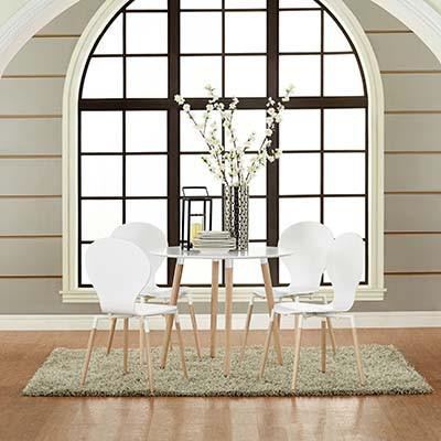Aisle Dining Chairs And Circular Table Set Of 5 - living-essentials