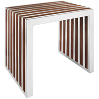 Platform Small Wood Inlay Bench - living-essentials