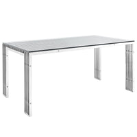 Platform Stainless Steel Dining Table - living-essentials