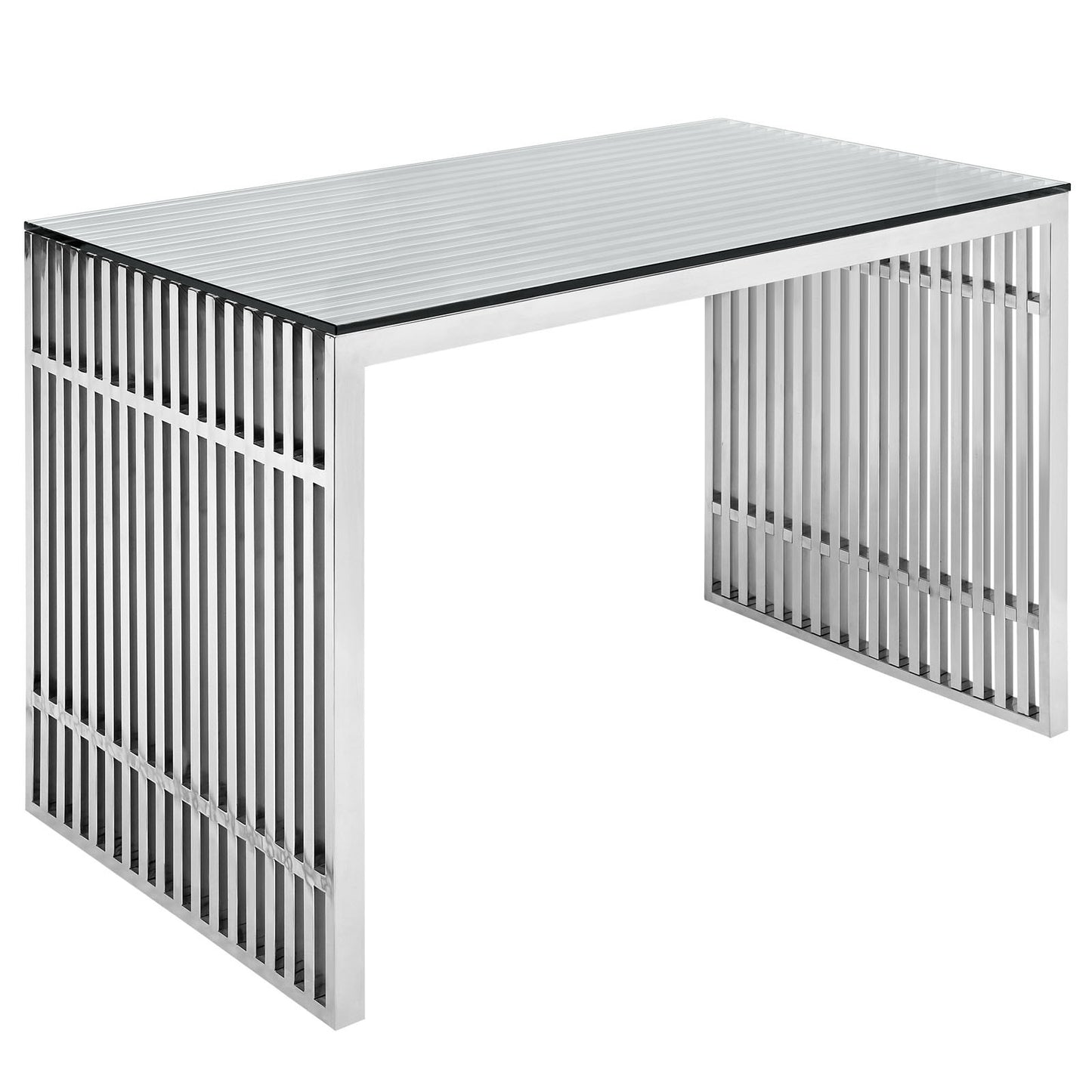 Platform Stainless Steel Office Desk - living-essentials