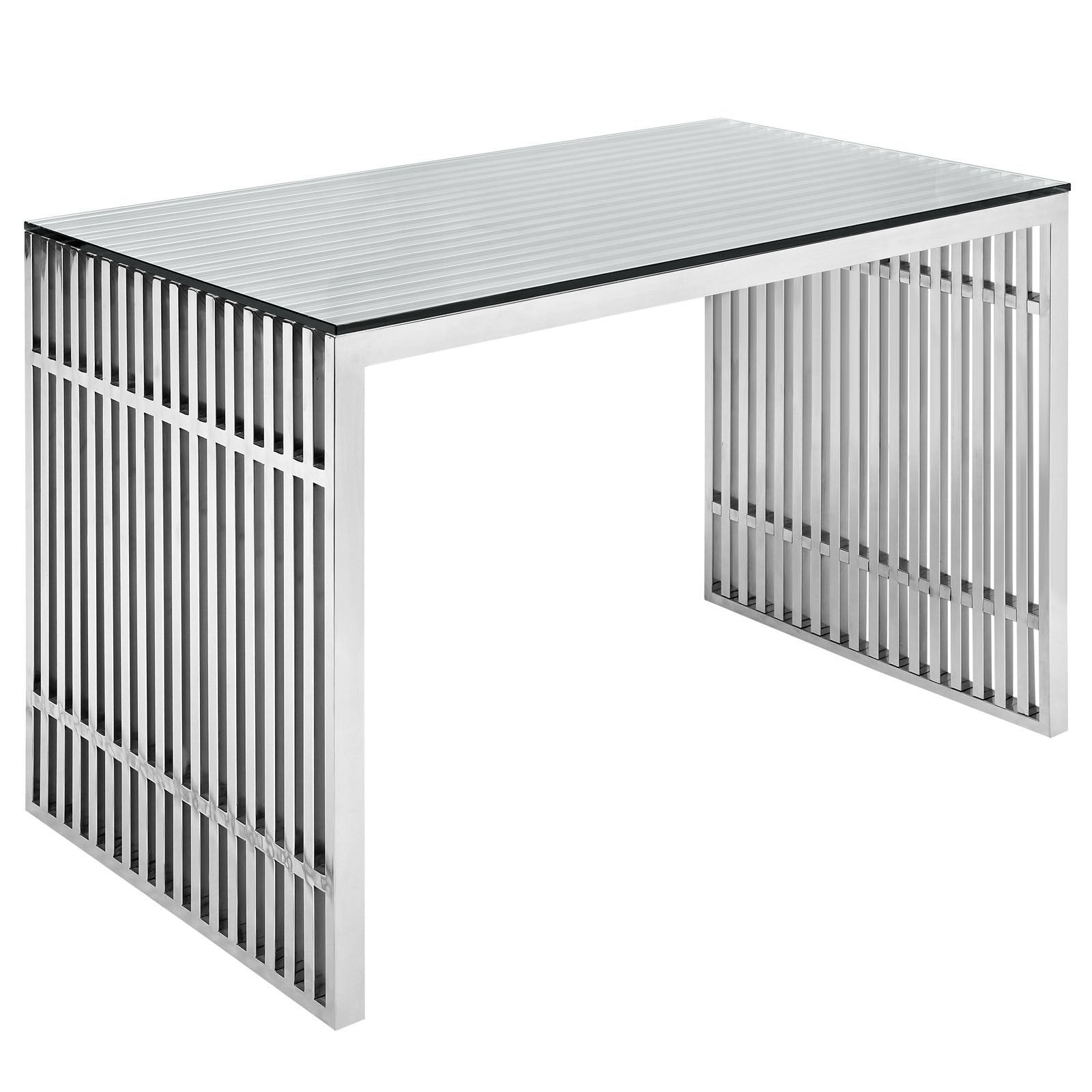 Platform Stainless Steel Office Desk - living-essentials