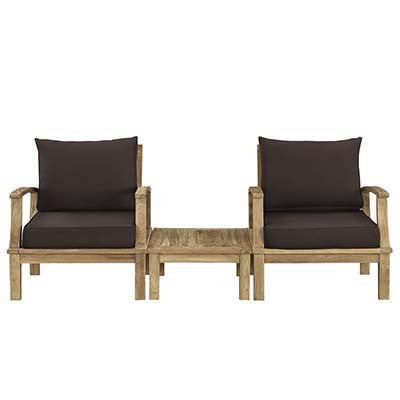 Berth 3 Piece Outdoor Patio Teak Sofa Set - living-essentials