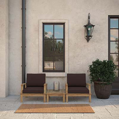 Berth 3 Piece Outdoor Patio Teak Sofa Set - living-essentials