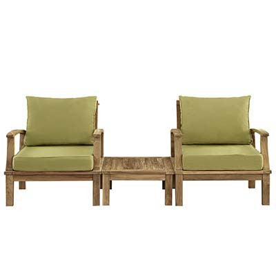 Berth 3 Piece Outdoor Patio Teak Sofa Set - living-essentials