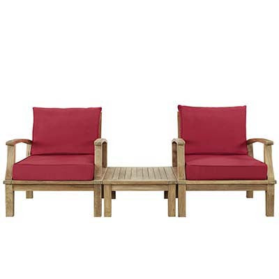 Berth 3 Piece Outdoor Patio Teak Sofa Set - living-essentials