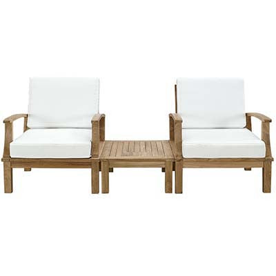 Berth 3 Piece Outdoor Patio Teak Sofa Set - living-essentials