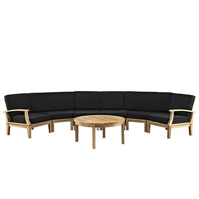 Marina 7 Piece Outdoor Patio Teak Sofa Set - living-essentials
