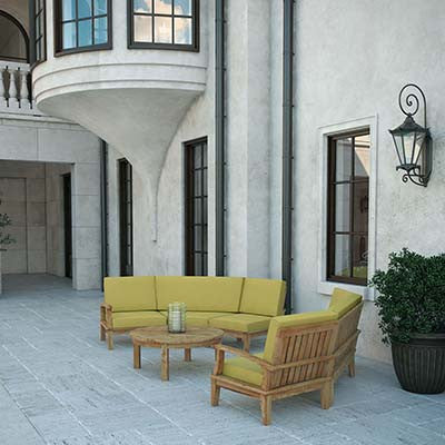 Marina 7 Piece Outdoor Patio Teak Sofa Set - living-essentials