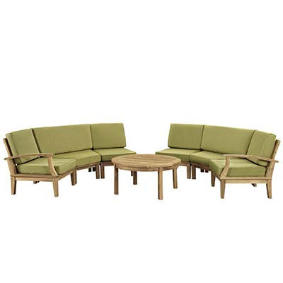 Marina 7 Piece Outdoor Patio Teak Sofa Set - living-essentials