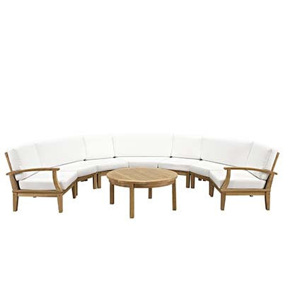 Marina 8 Piece Outdoor Patio Teak Sofa Set - living-essentials