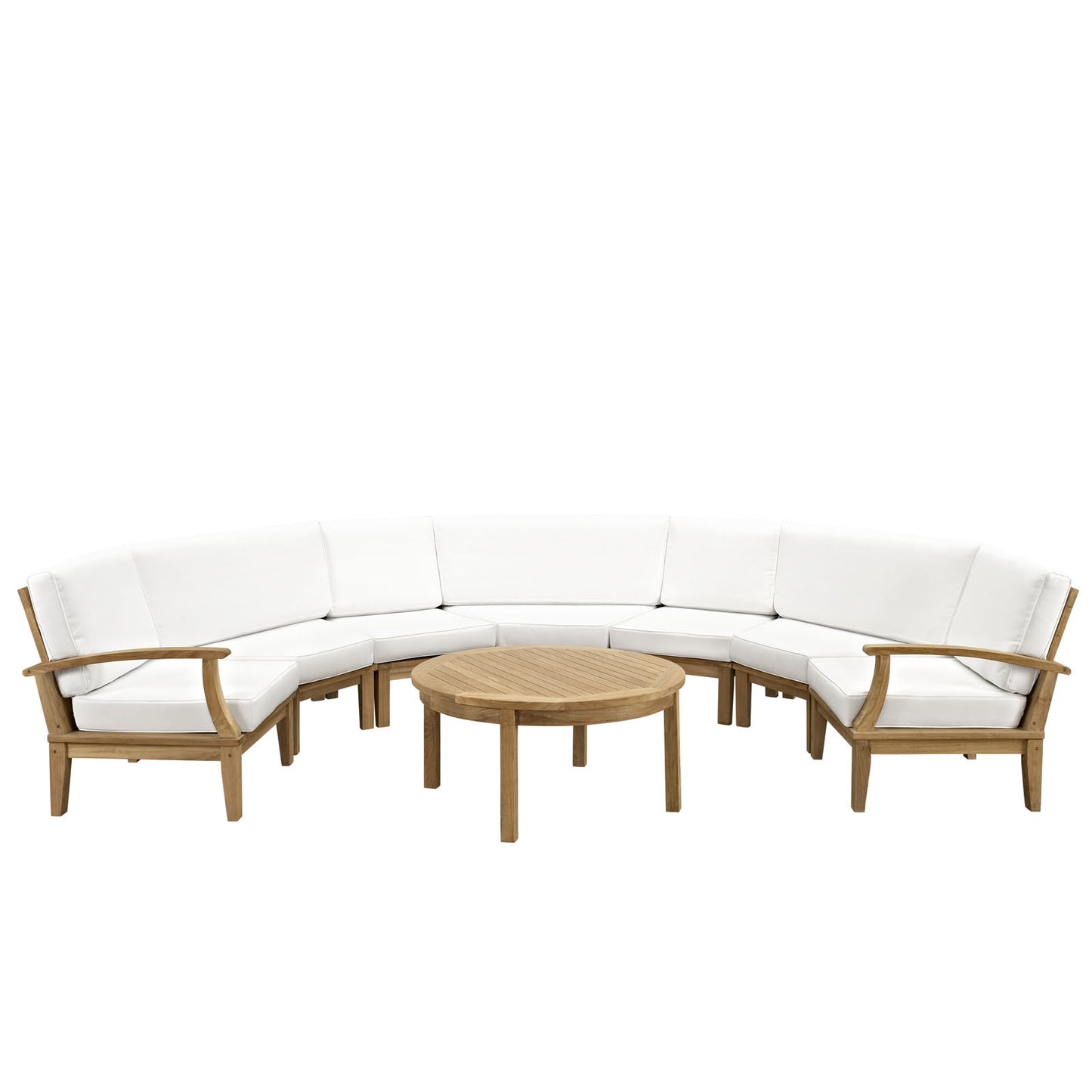 Marine 8 Piece Outdoor Patio Teak Sofa Set - living-essentials