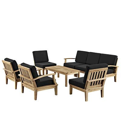 Berth 8 Piece Outdoor Patio Teak Sofa Set No 5 - living-essentials
