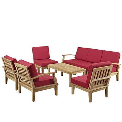Berth 8 Piece Outdoor Patio Teak Sofa Set No 5 - living-essentials