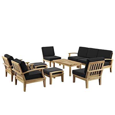 Berth 10 Piece Outdoor Patio Teak Sofa Set - living-essentials