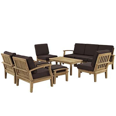 Berth 10 Piece Outdoor Patio Teak Sofa Set - living-essentials