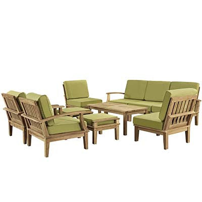 Berth 10 Piece Outdoor Patio Teak Sofa Set - living-essentials