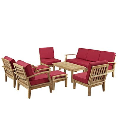 Berth 10 Piece Outdoor Patio Teak Sofa Set - living-essentials
