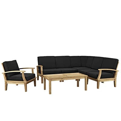 Berth 7 Piece Outdoor Patio Teak Sofa Set No 4 - living-essentials