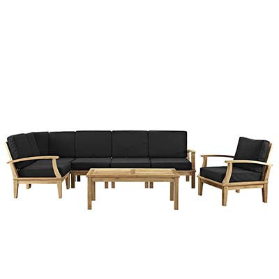 Berth 7 Piece Outdoor Patio Teak Sofa Set No 4 - living-essentials