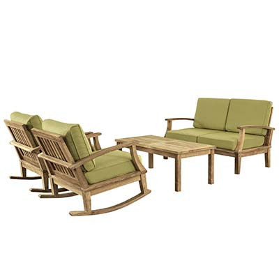 Berth 4 Piece Outdoor Patio Teak Sofa Set No 2 - living-essentials