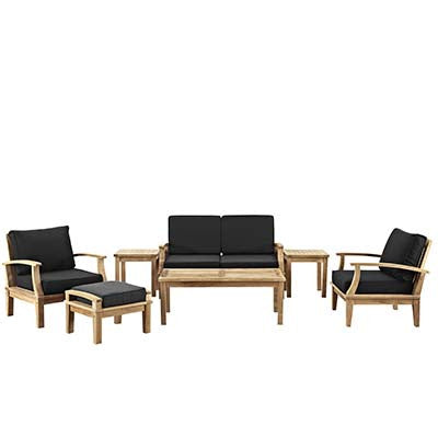 Berth 7 Piece Outdoor Patio Teak Sofa Set No 3 - living-essentials