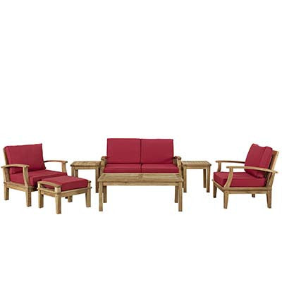 Berth 7 Piece Outdoor Patio Teak Sofa Set No 3 - living-essentials